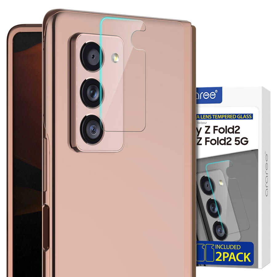 Galaxy Z Fold 2 Araree C-Subcore Temperli Kamera Koruyucu - Renksiz
