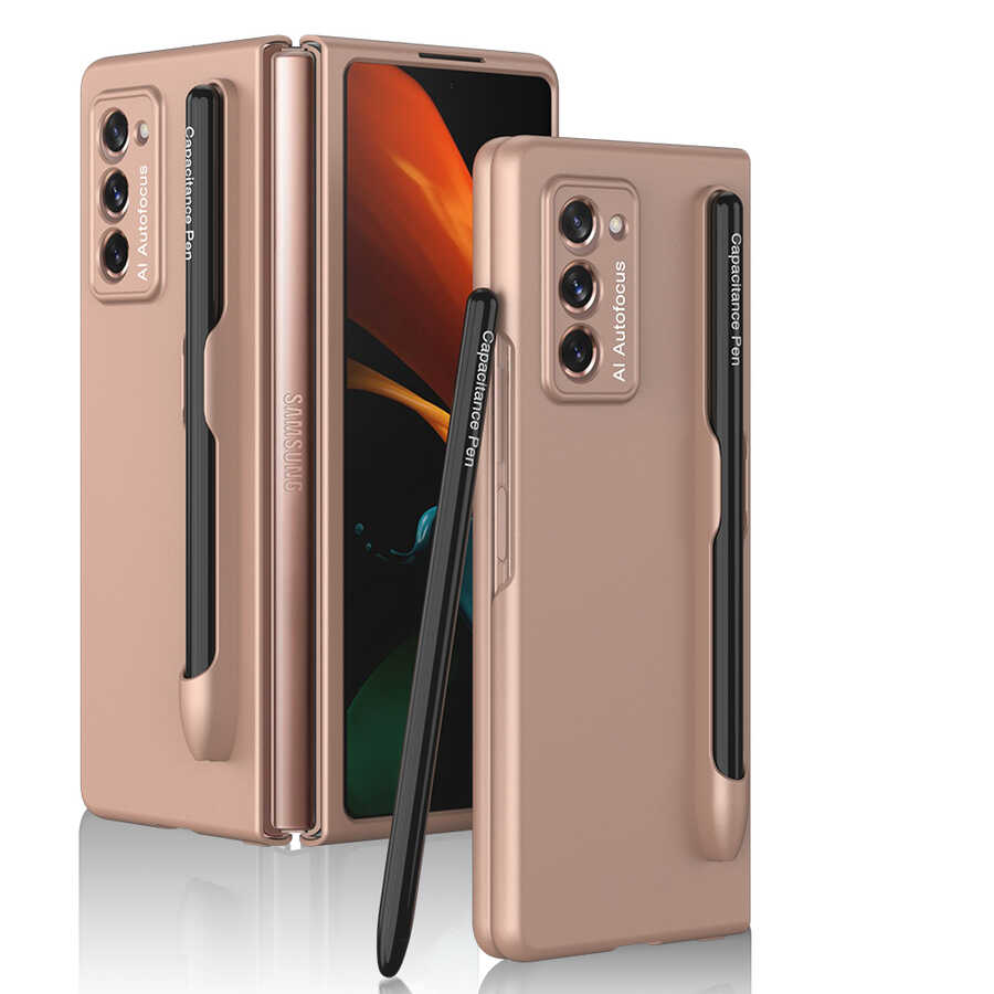 Galaxy Z Fold 2 Kılıf Zore Espen Kılıf - Rose Gold