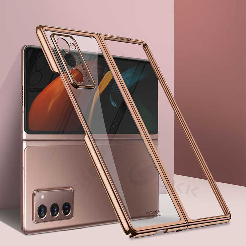 Galaxy Z Fold 2 Kılıf Zore Kıpta Kapak - Rose Gold