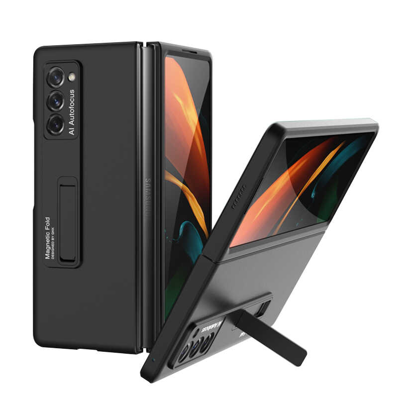 Galaxy Z Fold 2 Kılıf Zore Z-Stand Kılıf - Siyah
