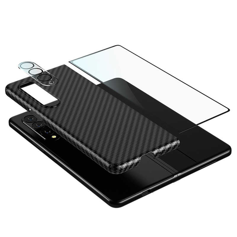 Galaxy Z Fold 3 Kılıf Benks 3 in 1 Suit Kapak - Siyah