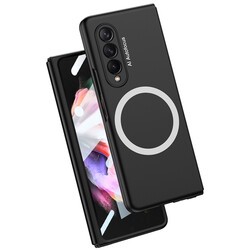 Galaxy Z Fold 3 Kılıf Wireless Şarj Özellikli Zore Kıpta M-safe Kapak - 3