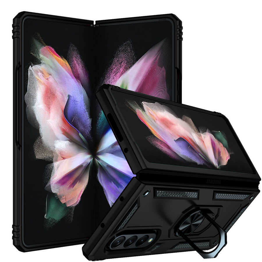 Galaxy Z Fold 3 Kılıf Zore Vega Kapak - Siyah