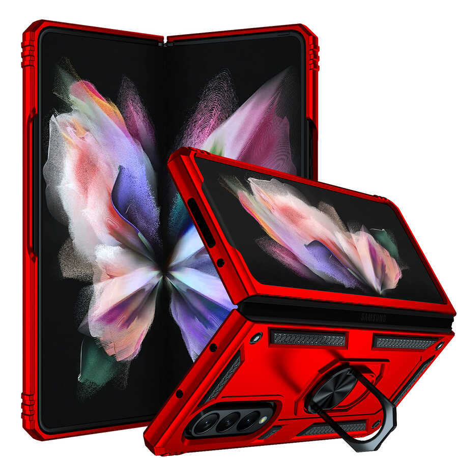 Galaxy Z Fold 3 Kılıf Zore Vega Kapak - Kırmızı