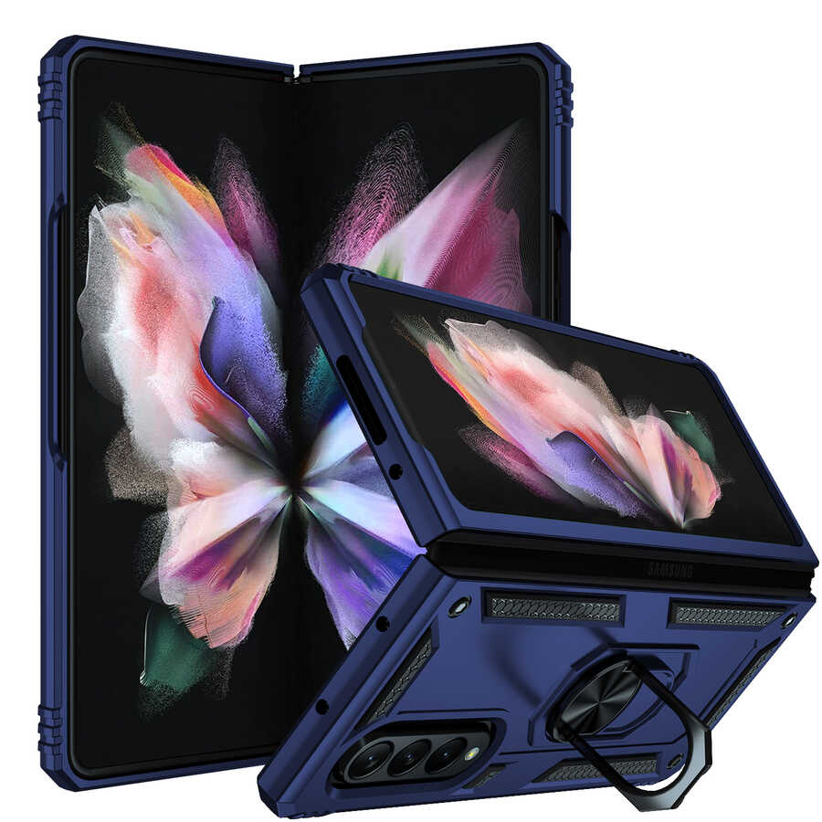Galaxy Z Fold 3 Kılıf Zore Vega Kapak - Mavi
