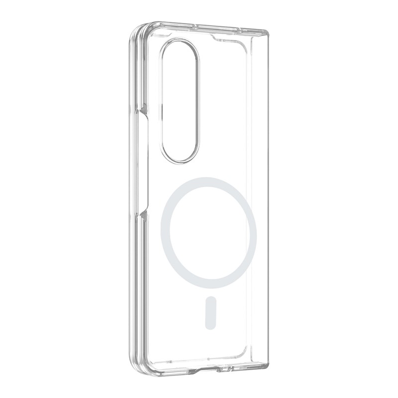 Galaxy Z Fold 4 Kamera Korumalı M-Safe Şarj Özellikli Şeffaf Zore London Sert PC Kapak - 3