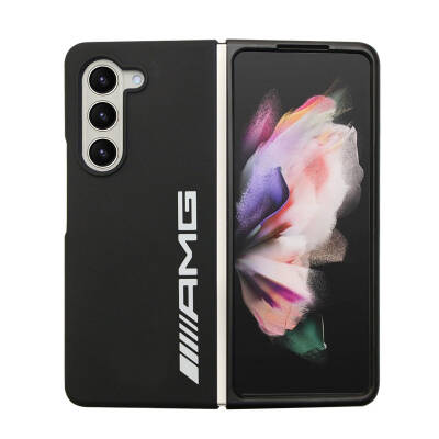 Galaxy Z Fold 5 Kılıf AMG M-safe Şarj Özellikli Büyük Logo Dizayn Orjinal Lisanslı Kapak - AMG