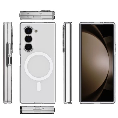 Galaxy Z Fold 6 Case Camera Protection M-safe Hard PC Zore Porto Cover - Zore