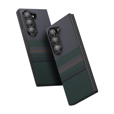 Galaxy Z Fold 6 Case Magsafe Charging Featured Carbon Fiber Design Benks Aurora ArmorAir Kevlar Cover - Benks