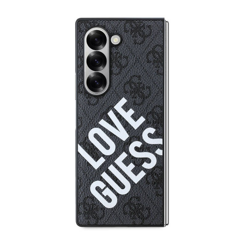 Galaxy Z Fold 6 Kılıf Guess Orjinal Lisanslı M-safe Şarj Özellikli Love Guess Printing Kapak - 3