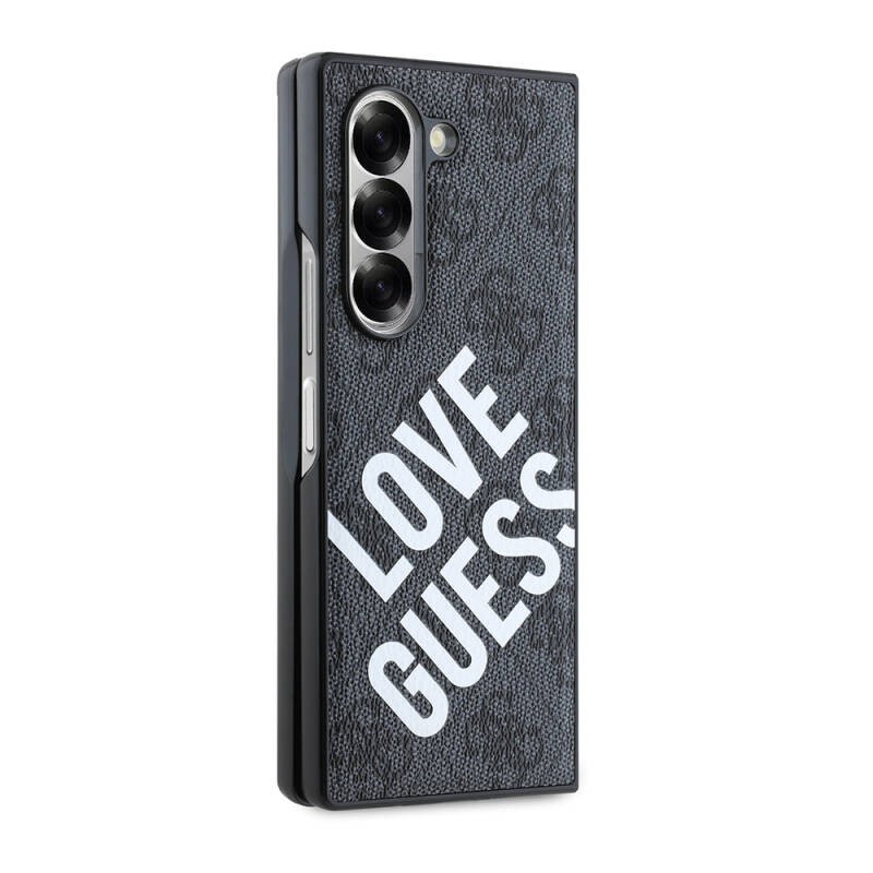 Galaxy Z Fold 6 Kılıf Guess Orjinal Lisanslı M-safe Şarj Özellikli Love Guess Printing Kapak - 6