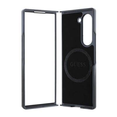 Galaxy Z Fold 6 Kılıf Guess Orjinal Lisanslı M-safe Şarj Özellikli Love Guess Printing Kapak - 7