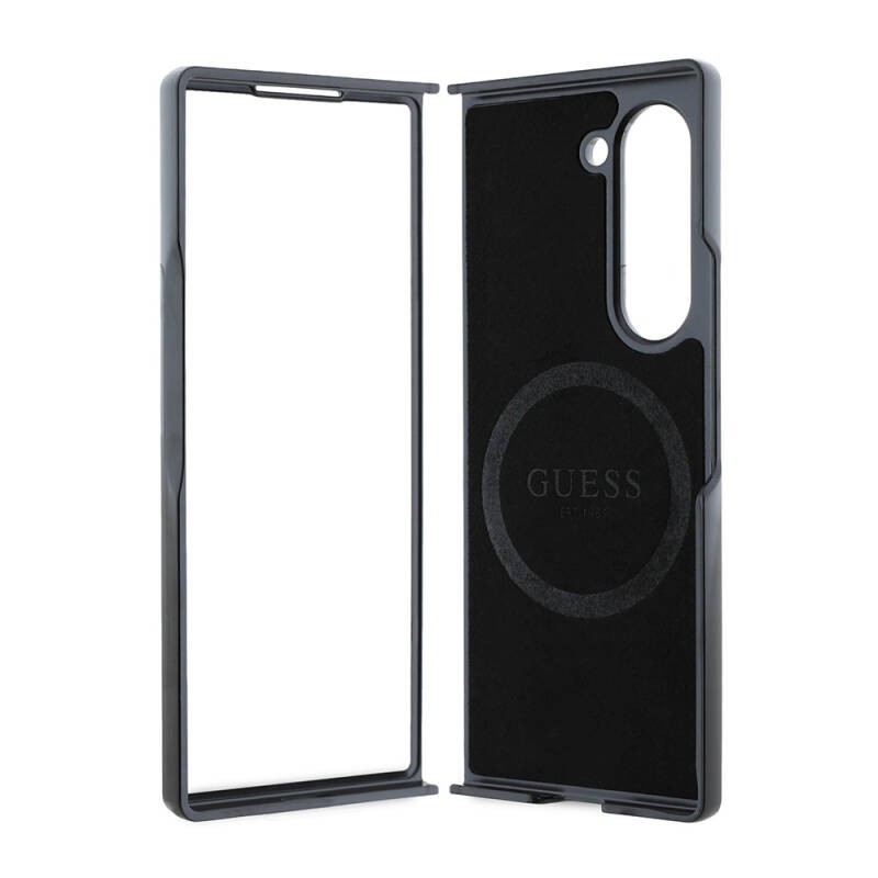 Galaxy Z Fold 6 Kılıf Guess Orjinal Lisanslı M-safe Şarj Özellikli Love Guess Printing Kapak - 7