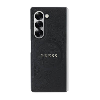 Galaxy Z Fold 6 Kılıf Guess Orjinal Lisanslı M-safe Şarj Özellikli Saffiano Metal Logo Kapak - 3