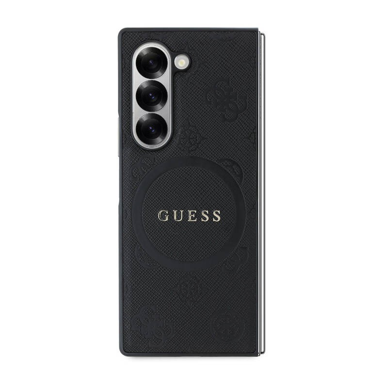 Galaxy Z Fold 6 Kılıf Guess Orjinal Lisanslı M-safe Şarj Özellikli Saffiano Metal Logo Kapak - 3