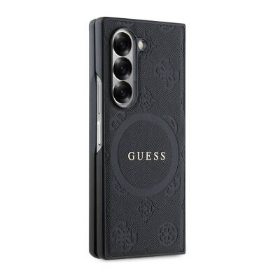 Galaxy Z Fold 6 Kılıf Guess Orjinal Lisanslı M-safe Şarj Özellikli Saffiano Metal Logo Kapak - 6
