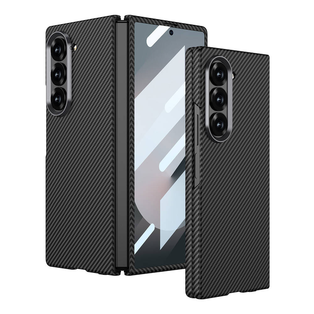 Samsung Galaxy Z Fold 6 Kılıf Kamera Korumalı Karbon Fiber Tasarımlı Arka Yüzey Kıpta Karbon Samsung Galaxy Z Fold 6 Kılıf Kamera Korumalı Karbon Fiber Tasarımlı Arka Yüzey Kıpta Karbon