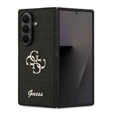 Galaxy Z Fold 7 Case Guess Original Licensed 4G Large Metal Logo Glitter Cover - Guess