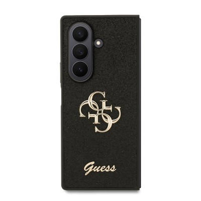 Galaxy Z Fold 7 Case Guess Original Licensed 4G Large Metal Logo Glitter Cover - 3