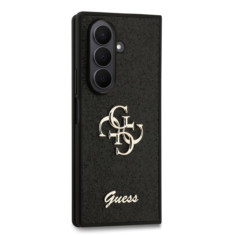 Galaxy Z Fold 7 Case Guess Original Licensed 4G Large Metal Logo Glitter Cover - 6