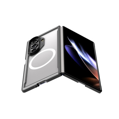 Galaxy Z Fold 7 Case M-Safe Charging Feature Airbag Raptic Shield Series Transparent Back Cover - 5