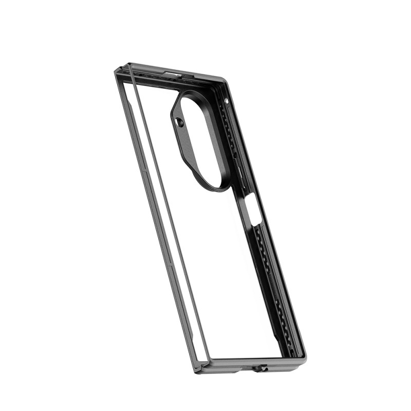 Galaxy Z Fold 7 Case M-Safe Charging Feature Airbag Raptic Shield Series Transparent Back Cover - 9