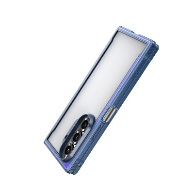 Galaxy Z Fold 7 Case M-Safe Charging Feature Airbag Raptic Shield Series Transparent Back Cover - 10