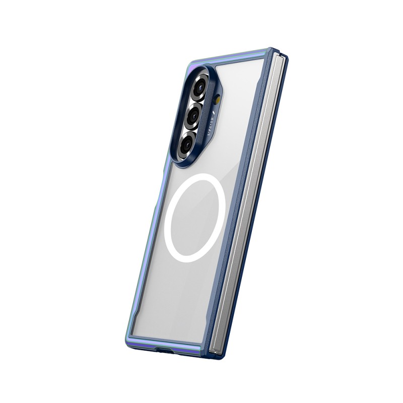 Galaxy Z Fold 7 Case M-Safe Charging Feature Airbag Raptic Shield Series Transparent Back Cover - 13