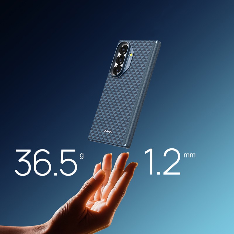 Galaxy Z Fold 7 Case with M-safe Charging Feature, Raptic Aramid Skin-Pro Profound Series Cover - 12
