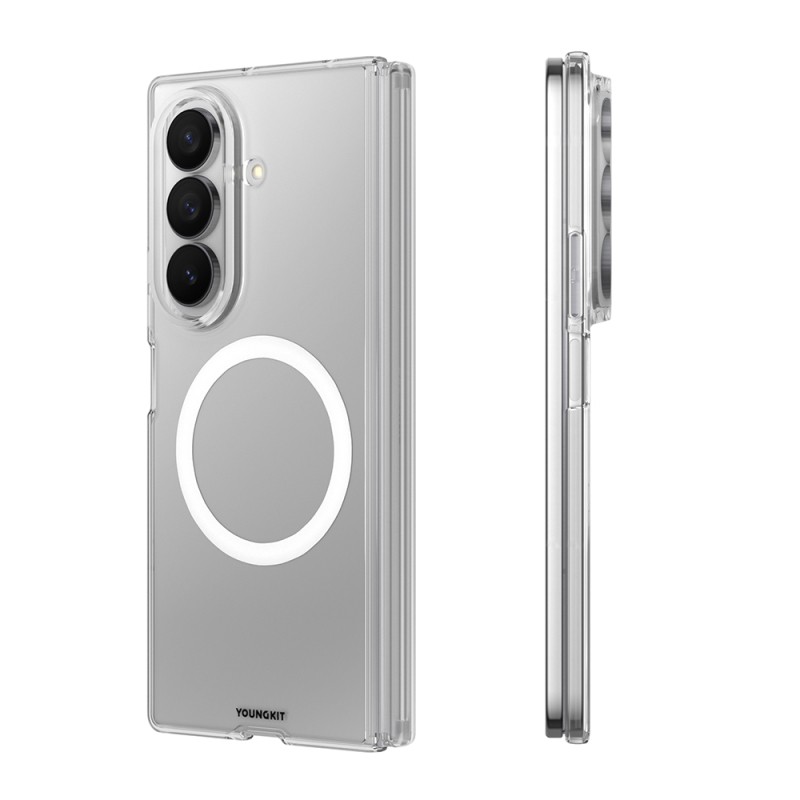 Galaxy Z Fold 7 Case with M-safe Charging Feature, Youngkit Clear Series Cover - 4
