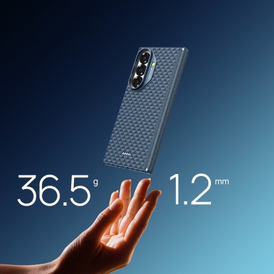 Galaxy Z Fold 7 Kılıf M-safe Şarj Özellikli Raptic Aramid Skin-Pro Profound Serisi Karbon Kapak - 12