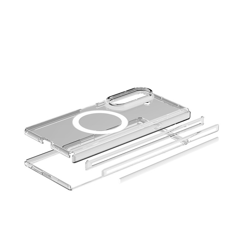 Galaxy Z Fold 7 Kılıf M-safe Şarj Özellikli Transparan Sert PC Wlons Pita Kapak - 4