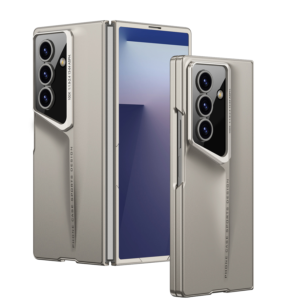 Galaxy Z Fold 7 Kılıf Ultra İnce Kamera Korumalı Sert Rubber Zore Procase Kapak - Titanyum-Gri