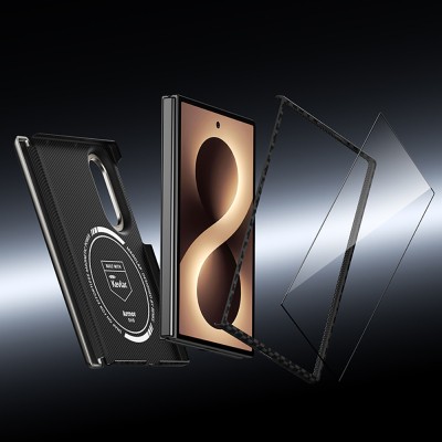 Galaxy Z Fold 8 Benks ArmorAir ArmorGrid Grand Combo Triple Accessory Set (Front & Back Kevlar Carbon Cover + Screen Protector) - 3