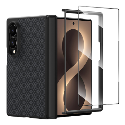 Galaxy Z Fold 8 Benks ArmorPro ArmorGrid Grand Combo Triple Accessory Set (Front & Back Kevlar Carbon Cover + Screen Protector) - Benks