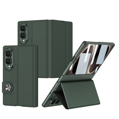 Galaxy Z Fold 8 Case Carbon Fiber Design Magnetic Buckle Card Holder Zore Kıpta Zegna Cover - 4