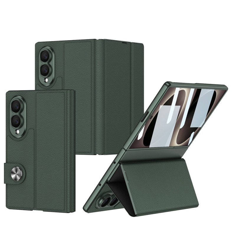 Galaxy Z Fold 8 Case Carbon Fiber Design Magnetic Buckle Card Holder Zore Kıpta Zegna Cover - 4