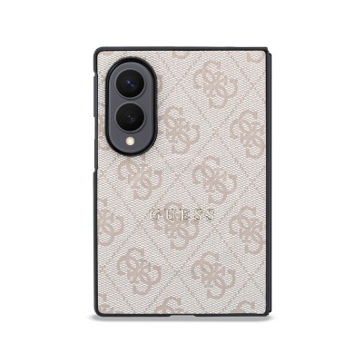 Galaxy Z Fold 8 Case Guess Original Licensed M-safe Charging Feature PU Leather 4G Patterned Text and Logo Cover - 2