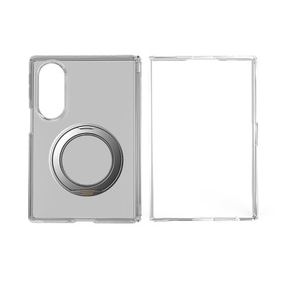 Galaxy Z Fold 8 Case M-safe Charging Enabled Transparent Hard PC Wlons Pita Stand Cover - 6