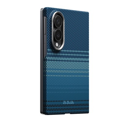 Galaxy Z Fold 8 Case M-safe Charging Feature Aramid Carbon Fiber Pitaka Tactile Woven Sunset-Moonrise Series Cover - 3