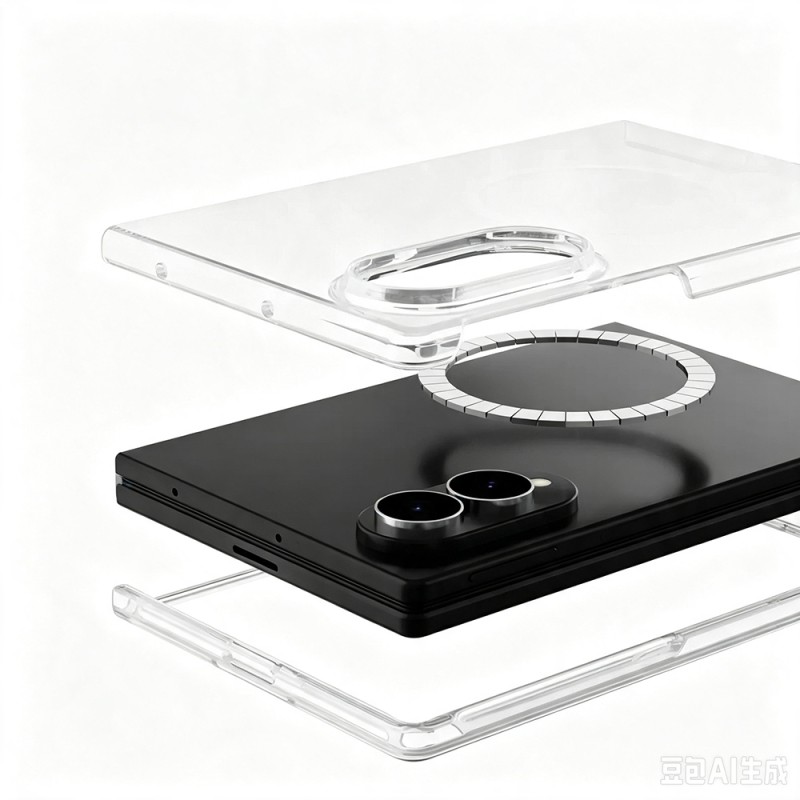 Galaxy Z Fold 8 Kamera Korumalı M-Safe Şarj Özellikli Şeffaf Zore London Sert PC Kapak - 2