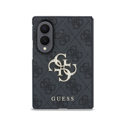 Galaxy Z Fold 8 Kılıf Guess Orjinal Lisanslı 4G Desenli Metal Büyük 4G ve Yazı Logolu Kapak - 9