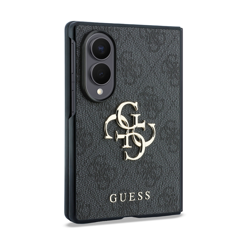 Galaxy Z Fold 8 Kılıf Guess Orjinal Lisanslı 4G Desenli Metal Büyük 4G ve Yazı Logolu Kapak - 10