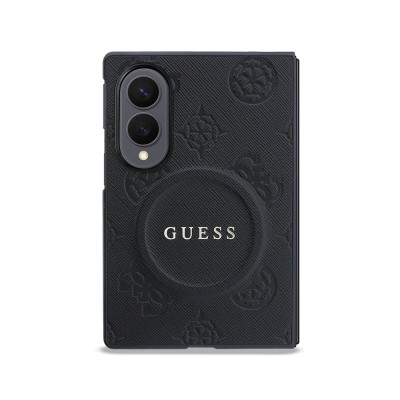 Galaxy Z Fold 8 Kılıf Guess Orjinal Lisanslı M-safe Şarj Özellikli Peony Sıcak Baskılı Klasik Yazı Logolu Saffiano Kapak - 2