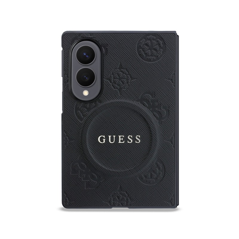 Galaxy Z Fold 8 Kılıf Guess Orjinal Lisanslı M-safe Şarj Özellikli Peony Sıcak Baskılı Klasik Yazı Logolu Saffiano Kapak - 2