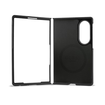 Galaxy Z Fold 8 Kılıf Guess Orjinal Lisanslı M-safe Şarj Özellikli PU Deri 4G Desenli Yazı Logolu Kapak - 6
