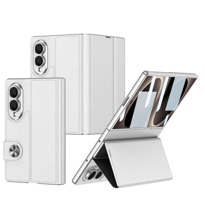 Galaxy Z Fold 8 Kılıf Karbon Fiber Tasarımlı Magnetik Tokalı Kartlıklı Zore Kıpta Zegna Kapak - 12