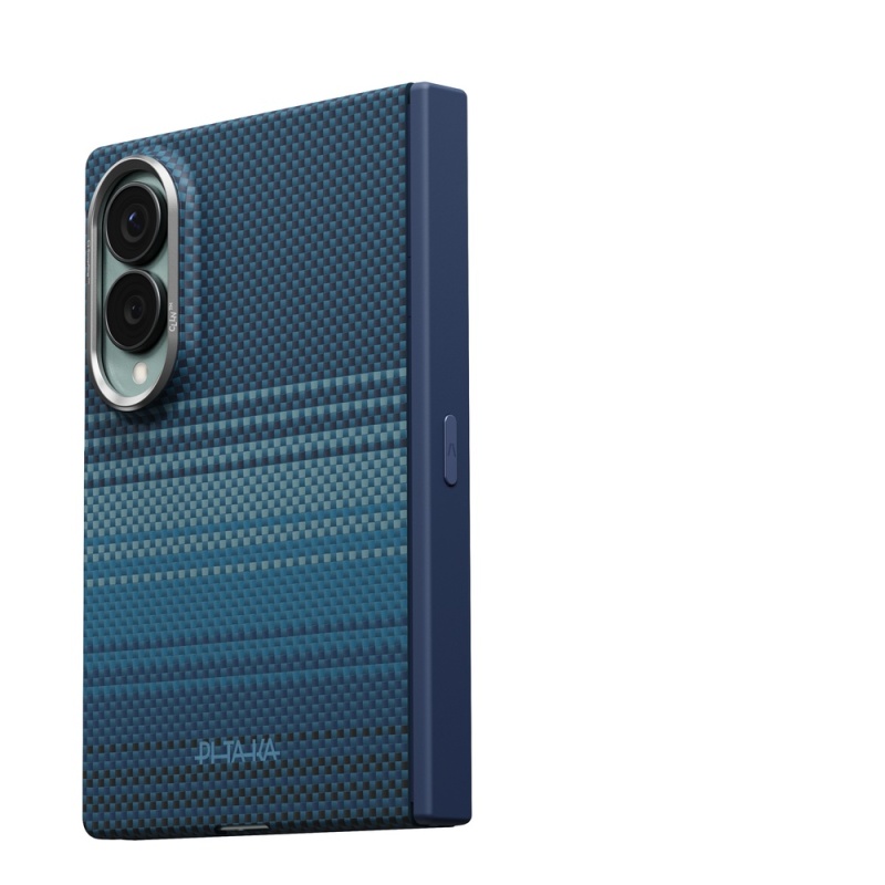 Galaxy Z Fold 8 Kılıf M-safe Şarj Özellikli Aramid Karbon Fiber Menteşe Butonlu Suite Pitaka Sunset-Moonrise Serisi Kapak - 3