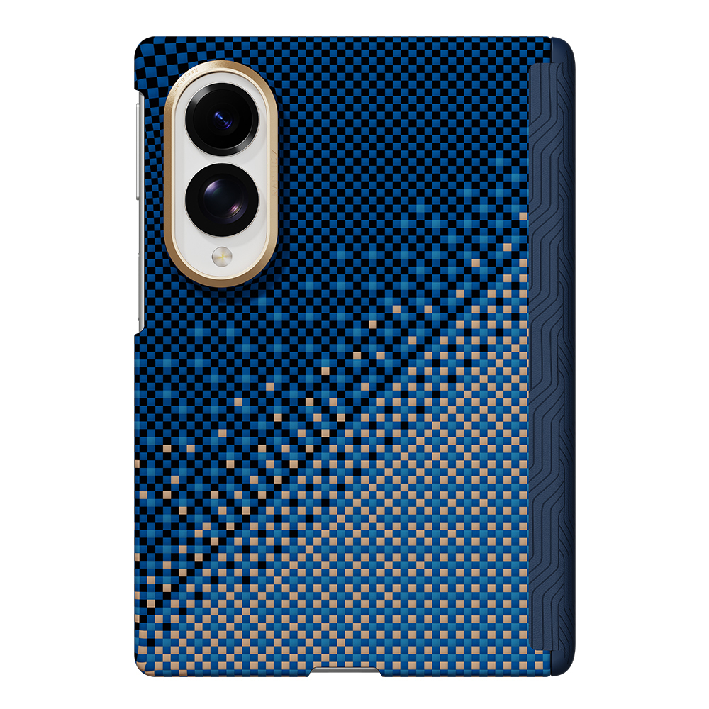 Galaxy Z Fold 8 Kılıf M-safe Şarj Özellikli Raptic Aramid SkinPro Serenity Serisi Kapak - Lacivert