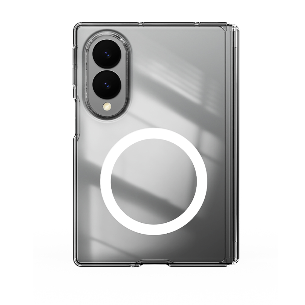 Galaxy Z Fold 8 Kılıf M-safe Şarj Özellikli Transparan Sert PC Wlons Pita Kapak - Şeffaf